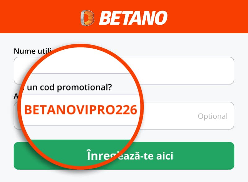 cod promo Betano  - inregistrare cazino 